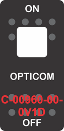 "OPTICOM"  Black Switch Cap single White Lens ON-OFF